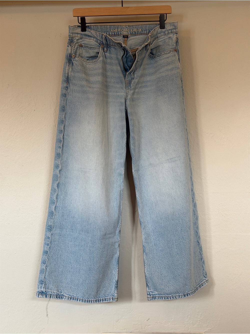 American Eagle Outfitters Light Blue Wide Leg Jeans